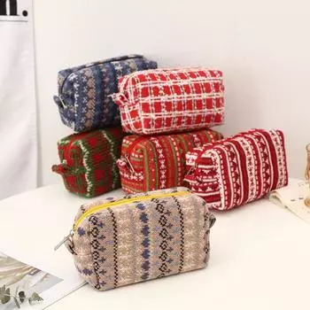 Большая вместительная рождественская косметичка для хранения грязезащитная сумка для ручек для вязания для студентов в офисе Style E