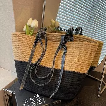 Большая вместительная соломенная сумка женская интернет-знаменитость пляжная сумка женская сумка через плечо женская сумка для поездок на работу женская