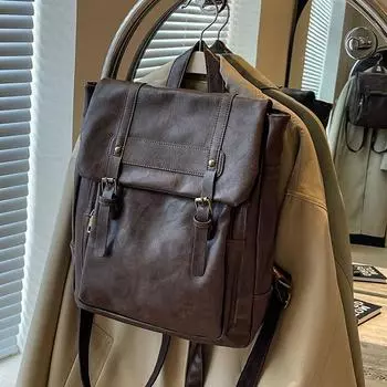 Большая вместительная сумка 2024 года, новый ретро-универсальный рюкзак для женщин, портативный школьный рюкзак корейской версии, рюкзак премиум-класса для выхода в свет чёрный