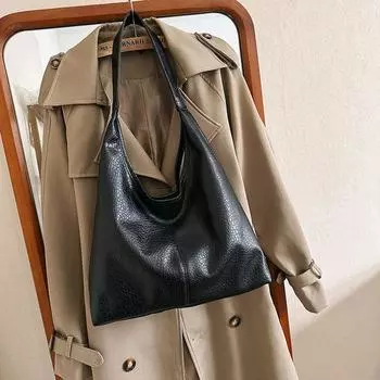 Большая вместительная сумка 2024 года, новая модная повседневная сумка через плечо, простая модная сумка-тоут большой вместимости для поездок на работу белый