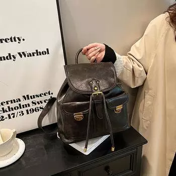 Большая вместительная сумка 2024 года, новый универсальный рюкзак для женщин, ретро-текстура, портативный школьный рюкзак для студентов, рюкзак премиум-класса джинсовый синий