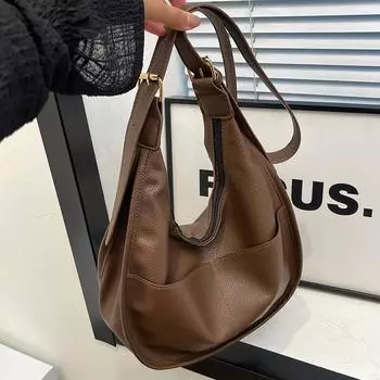 Большая вместительная сумка 2024 года, новая модная сумка для пельменей, универсальная повседневная сумка-мессенджер, сумка через плечо чёрный