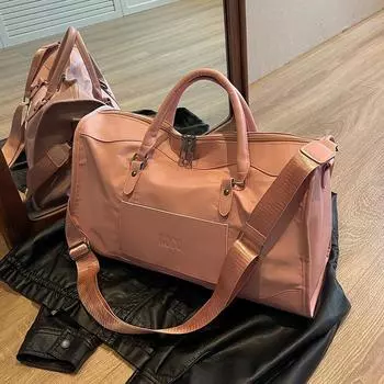 Большая вместительная сумка 2024 года, новая простая и универсальная сумка-мессенджер, деловая дорожная сумка, женская портативная дорожная сумка чёрный