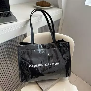 Большая вместительная сумка через плечо для женщин, новая простая сумка-тоут в стиле ретро, сумка для поездок на работу