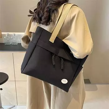 Большая вместительная сумка через плечо, женская дорожная сумка, легкая женская сумка коричневый