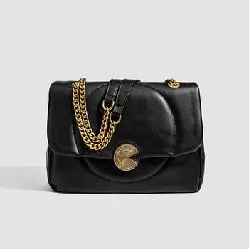 Большая вместительная сумка через плечо, модный дизайн, необычный дизайн, простая сумка под мышкой, универсальная цепочка чёрный