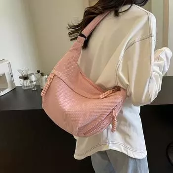 Большая вместительная сумка через плечо, женская сумка из нейлона для поездок на работу зелёный