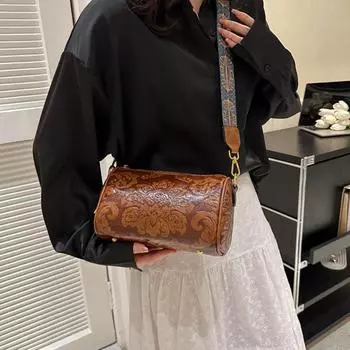 Большая вместительная сумка через плечо в этническом стиле, женская модная сумка через плечо, универсальная сумка через плечо в стиле ретро, сумка-тоут Boston, сумка-хобо