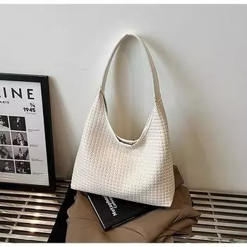 Большая вместительная сумка через плечо для женщин 2024 года, новая модная универсальная сумка через плечо, высококачественная сумка-тоут для поездок на работу коричневый