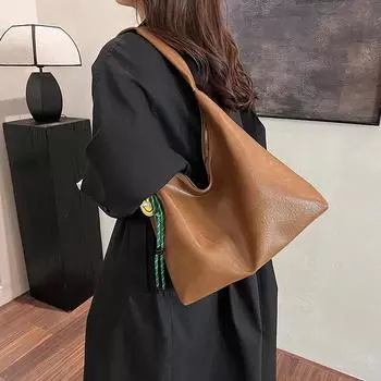 Большая вместительная сумка через плечо для женщин, универсальная и элегантная дорожная сумка в стиле ретро и элегантности