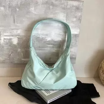 Большая вместительная сумка через плечо Oxford с застежкой-молнией, простая строчка, мягкие универсальные однотонные сумки через плечо высокого качества