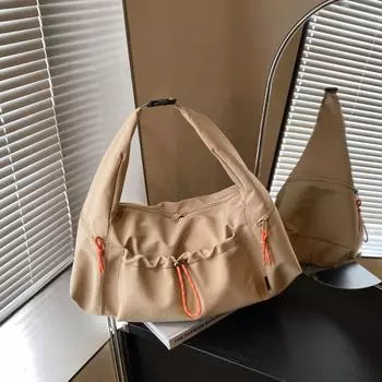 Большая вместительная сумка через плечо с множеством карманов, повседневная модная сумка-тоут, простая сумка через плечо из нейлона
