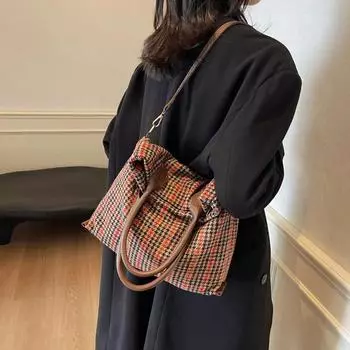 Большая вместительная сумка через плечо, женская сумка для поездок на работу, осенне-зимняя новая модная сумка через плечо