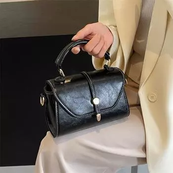 Большая вместительная сумка через плечо из искусственной кожи для женщин, однотонные сумки через плечо, повседневная сумка-мессенджер для женщин, молодежная мода, новинка