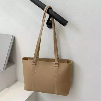 Большая вместительная сумка через плечо для женщин, сумка для покупок, женская повседневная сумка-тоут чёрный