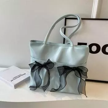 Большая вместительная сумка через плечо для женщин с внутренним отделением с прошивкой и молнией из цельного ПУ-материала