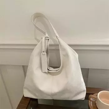 Большая вместительная сумка через плечо с нежной текстурой, женская сумка через плечо на весну и лето розовый