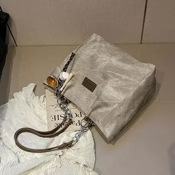 Большая вместительная сумка через плечо для женщин, новая сумка-тоут в корейском стиле, ретро-стиль, ленивый стиль, сумка на одно плечо для женщин