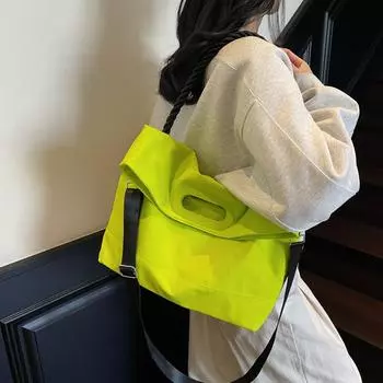 Большая вместительная сумка через плечо женская сумка через плечо чёрный