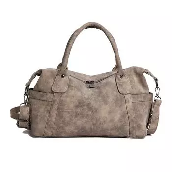 Большая вместительная сумка через плечо женская сумка через плечо сумка-тоут из искусственной кожи хаки