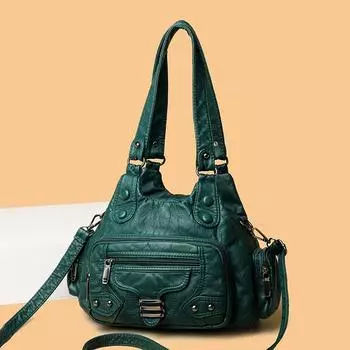 Большая вместительная сумка через плечо для женщин мягкие кожаные сумки для женщин роскошные женские сумки