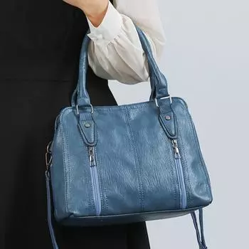 Большая вместительная сумка через плечо для женщин из натуральной кожи, роскошная сумка