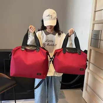 Большая вместительная сумка для багажа, сумка для путешествий на короткие расстояния, сумка для фитнеса, спортивных тренировок Small чёрный