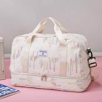 Большая вместительная сумка для фитнеса, дорожная сумка для хранения на короткие расстояния, спортивная сумка для йоги фиолетовый