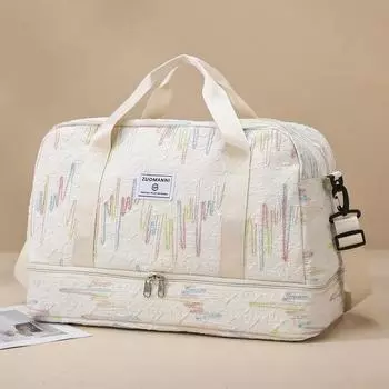 Большая вместительная сумка для фитнеса, дорожная сумка для хранения на короткие расстояния, спортивная сумка для йоги, многослойная дорожная сумка One Size синий