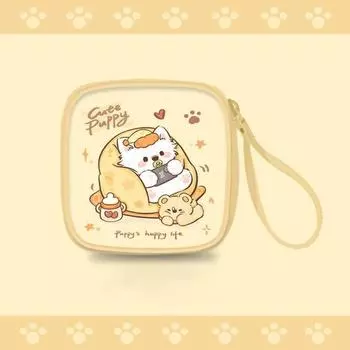 Большая вместительная сумка для хранения гигиенических салфеток, сумка для мелких предметов с героями мультфильмов, новый кошелек для монет для студентов Puppy Rocker