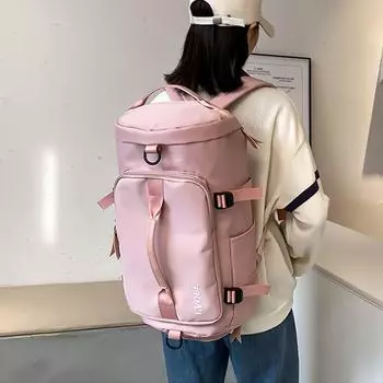 Большая вместительная сумка для хранения, дорожная сумка, сумка для ручной клади, водонепроницаемый рюкзак, сумка-оксфорд на плечо для женщин чёрный