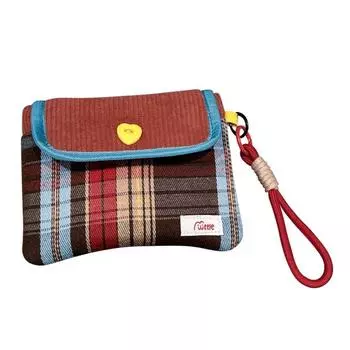 Большая вместительная сумка для хранения гигиенических салфеток вельветовый сетчатый узор кошелек мини-косметичка для девочек красный