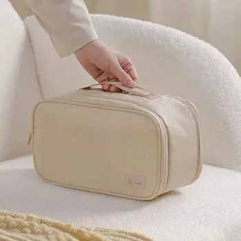 Большая вместительная сумка для хранения нижнего белья, водонепроницаемая многоразовая одежда, брюки, органайзер для бюстгальтера, экономящая место, дорожный органайзер для бюстгальтера для мужчин бежевый