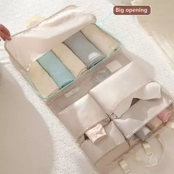 Большая вместительная сумка для хранения одежды, складная подвесная сумка для нижнего белья, дорожная сумка Beige