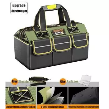 Большая вместительная сумка для инструментов, водонепроницаемая профессиональная сумка-органайзер для инструментов 16in-soft bottom