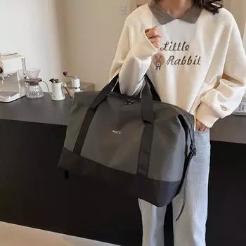 Большая вместительная сумка для йоги и плавания, женская легкая сумка для хранения, портативная дорожная сумка чёрный