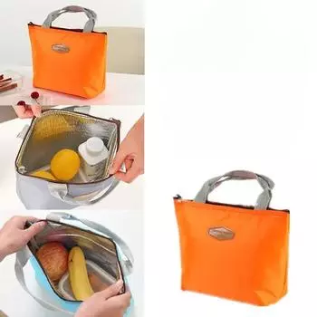 Большая вместительная сумка для ланча, водонепроницаемая портативная термосумка-холодильник для пикника, изолированная сумка для хранения продуктов, хозяйственные сумки, дамская сумка оранжевый