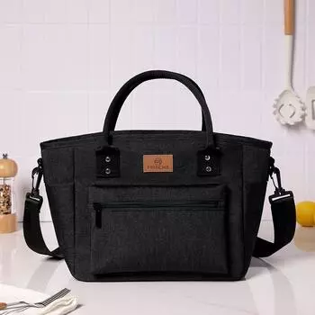 Большая вместительная сумка для ланча унисекс, изолированная сумка для ланча, портативная сумка-тоут для ланча, многоразовая сумка-холодильник, регулируемый плечевой ремень