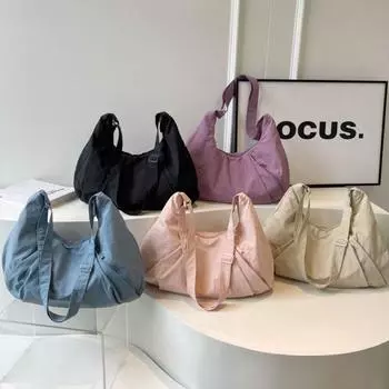 Большая вместительная сумка для пельменей, сумка-тоут из ткани Оксфорд, сумка через плечо из нейлона для студентов розовый