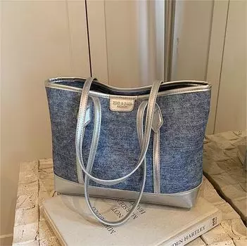 Большая вместительная сумка для поездок на работу, женская контрастная сумка подмышкой, модная сумка-тоут бордовый