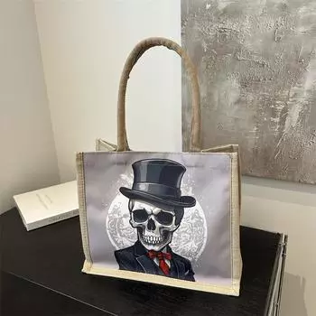 Большая вместительная сумка для путешественников, индивидуальная иностранная мода, осень 2024, новая красивая, новая повседневная портативная женская сумка