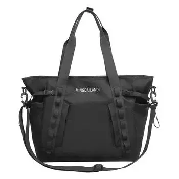 Большая вместительная сумка для путешествий на короткие расстояния, мужская спортивная сумка для фитнеса, дорожная портативная сумка для хранения чёрный