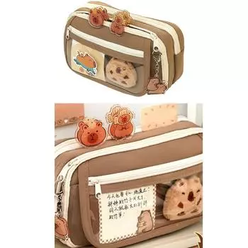 Большая вместительная сумка для ручек, мультяшный пенал, многослойная сумка для ручек на молнии, пенал для школьников, подарок на день рождения