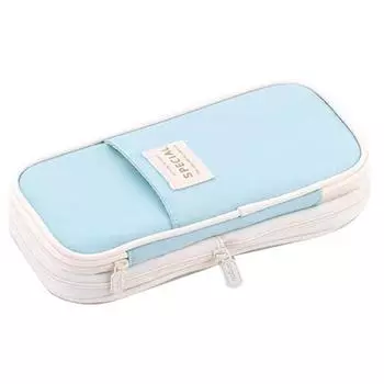 Большая вместительная сумка для ручек, портативный органайзер для хранения, сумка на молнии, канцелярские принадлежности, пенал, офисные принадлежности розовый