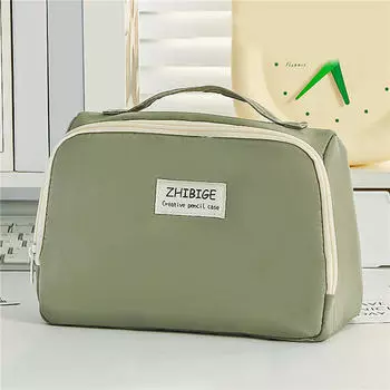 Большая вместительная сумка для ручек, черный простой японский пенал, канцелярские сумки для хранения, женские косметички One Size чёрный