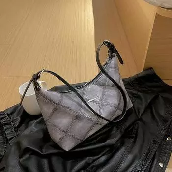 Большая вместительная сумка для женщин, новинка 2023 года, летняя модная простая сумка на плечо, текстурированная сумка для отдыха, оптовая продажа