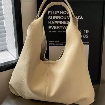 Большая вместительная сумка для женщин 2024 года, весна/лето, новая модная плиссированная сумка на одно плечо подмышкой, сумка-тоут Niche Commuting Soft Face