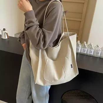 Большая вместительная сумка для женщин, пригородная сумка на плечо, сумка для подмышек чёрный