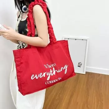 Большая вместительная сумка для женщин, простая сумка с принтом, универсальная сумка через плечо, модная, модная