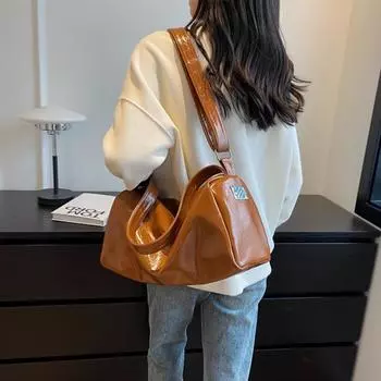 Большая вместительная сумка для женщин, новая мягкая сумка из искусственной кожи, летняя сумка для путешествий на короткие расстояния, повседневные сумки через плечо